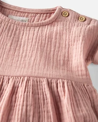 Baby Organic Cotton Gauze Dress in