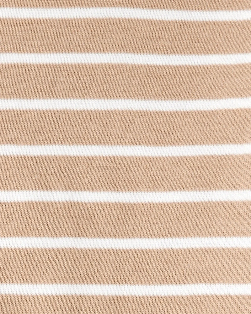 Baby Boy 3-Piece Quilted Vest Outfit Set - Blue/Brown