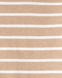 Baby Boy 3-Piece Quilted Vest Outfit Set - Blue/Brown