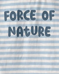 Toddler Organic Cotton 'Force of Nature' Tee in Stripes