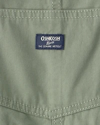 Toddler Boy Canvas Shortall - Olive