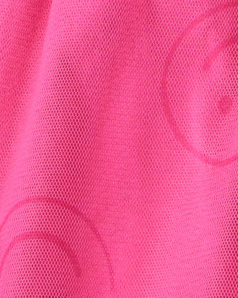 Baby Girl Smile Long-Sleeve Top & Tulle Skort Set - Grey/Pink