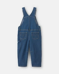 Toddler Girl Denim Overalls - Medium Wash