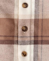 Baby Boy Flannel Long-Sleeve Jacket - Brown