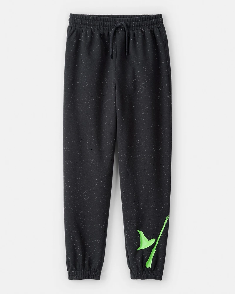 Girls Wicked Elphaba Sparkle Joggers - Black