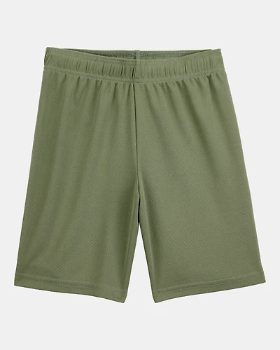 Boys Active Mesh Shorts - Green