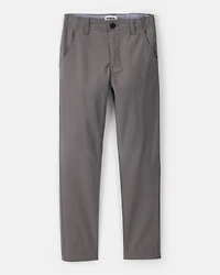 Boys Flat Front Fashion Pants - Grey