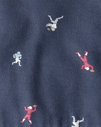 Baby Boy 2-Piece Football Print PurelySoft Long-Sleeve Tee & Pant Set - Blue