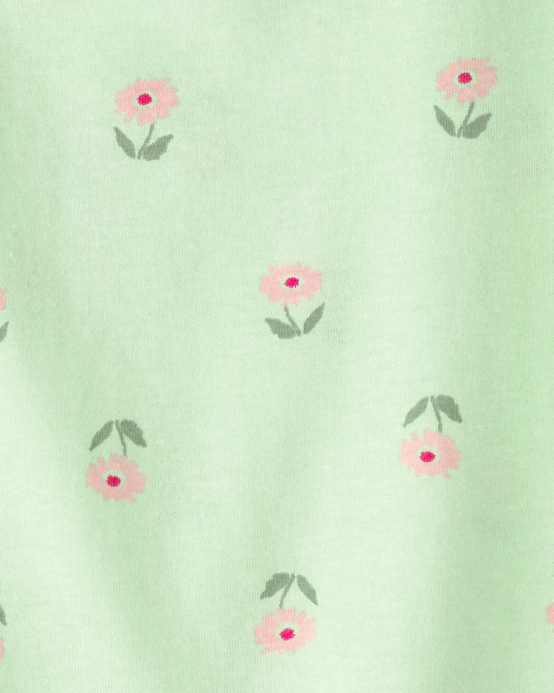 Toddler Girl Floral Top - Green