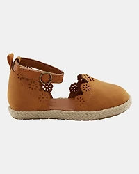 Toddler Girl Vegan Leather Shoes - Brown