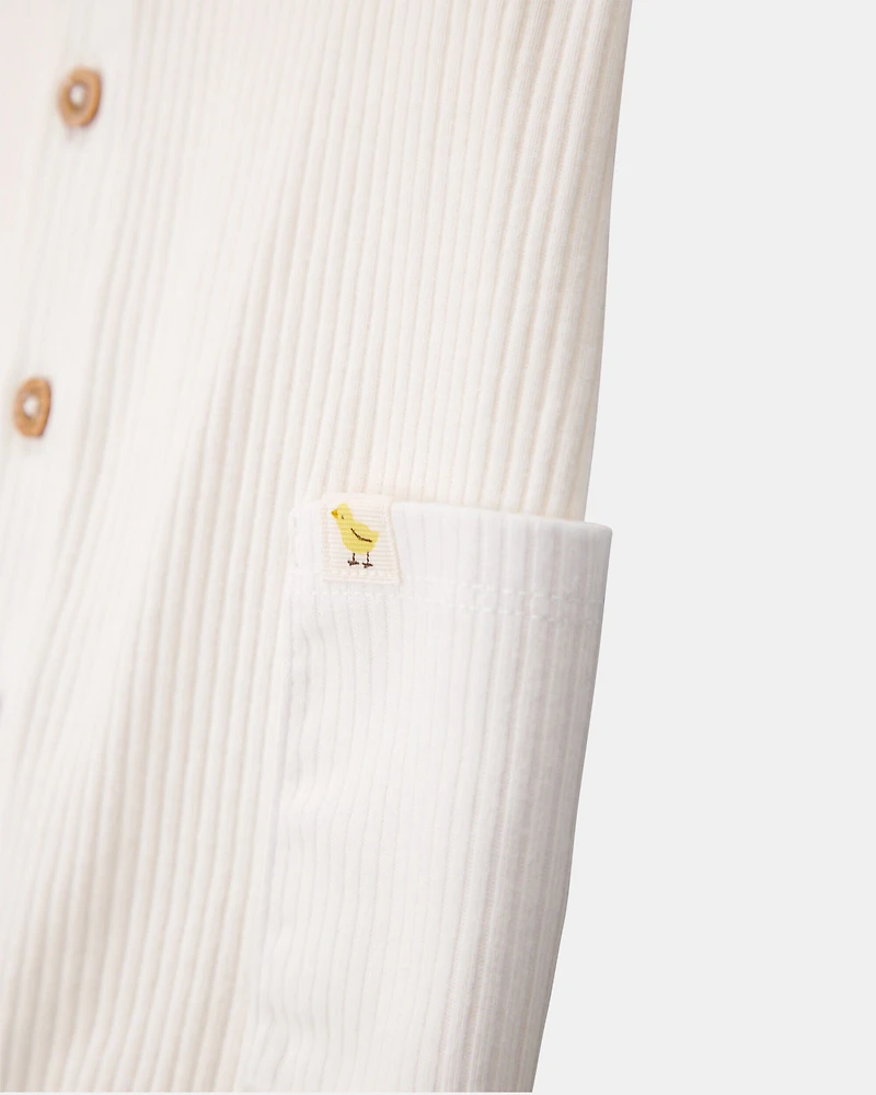 Baby 2-Piece Jumpsuit & Sock Set - Ivory