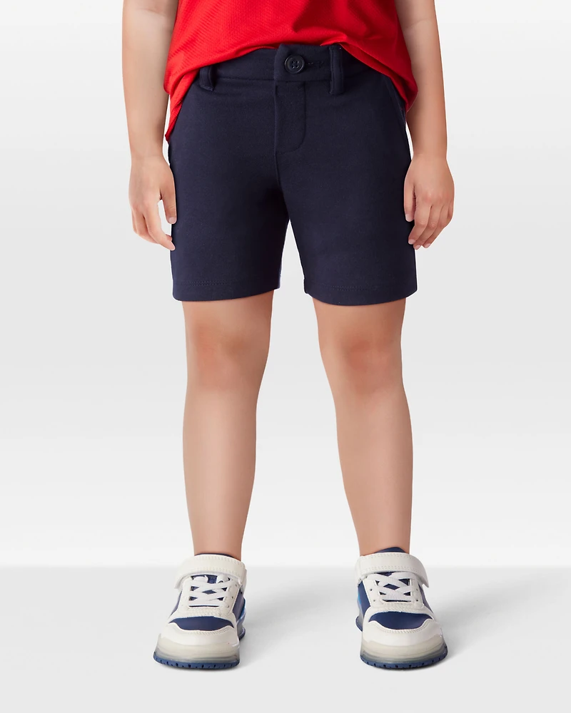 Toddler 2-Pack Ponte Knit Uniform Shorts - Navy