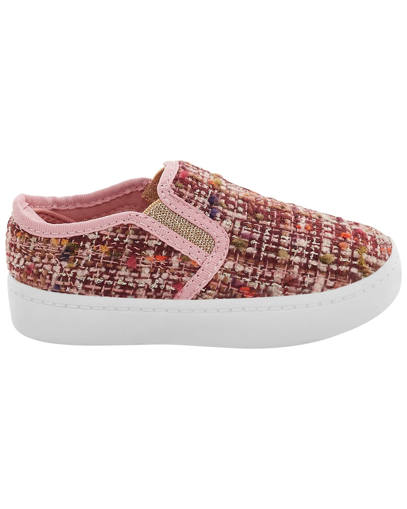 Toddler Tweed Slip-On Casual Shoes
