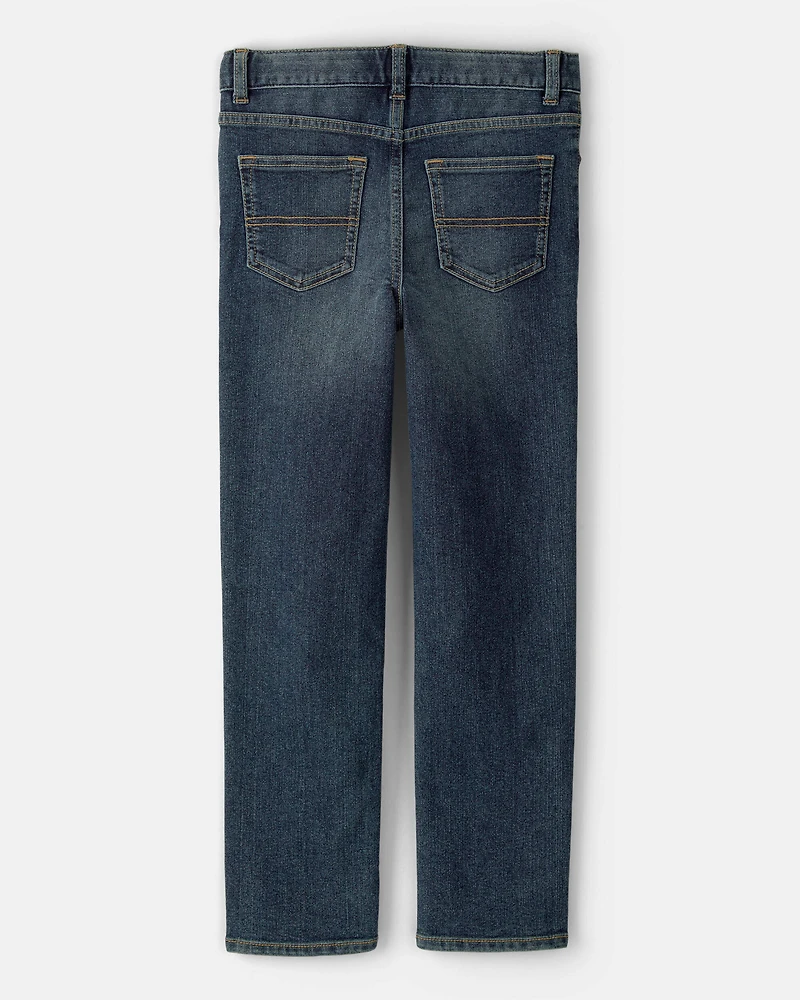 Kid Dark Wash Straight-Leg Jeans