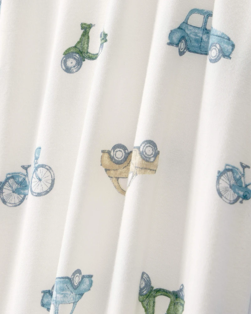 Baby Boy Car Print PurelySoft Footie 1-Piece Pajamas - Ivory
