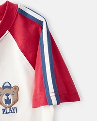 Baby Boy 2-Piece Bear Graphic Tee & French Terry Joggers Set - Multi