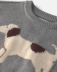 Toddler Organic Cotton Dog Sweater Knit Pullover