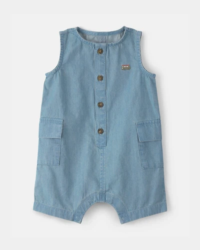 Baby Beach Cruiser Chambray Sleeveless Romper