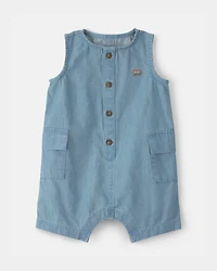 Baby Beach Cruiser Chambray Sleeveless Romper