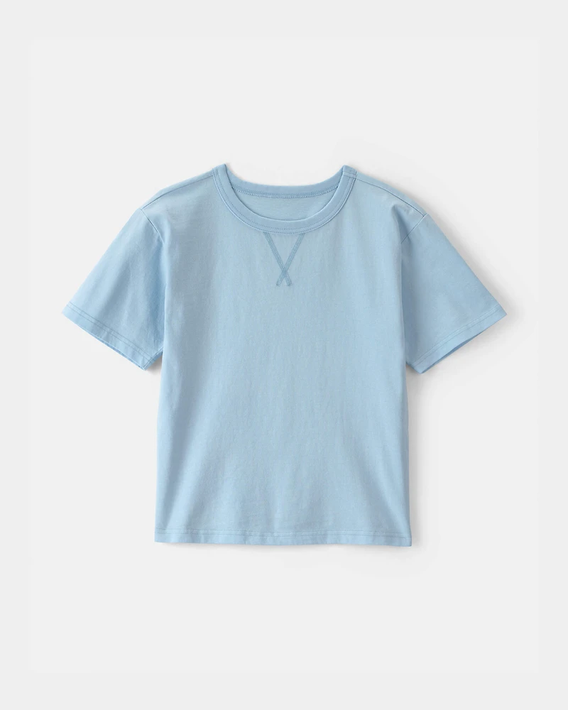 Kids Solid T-Shirt - Blue