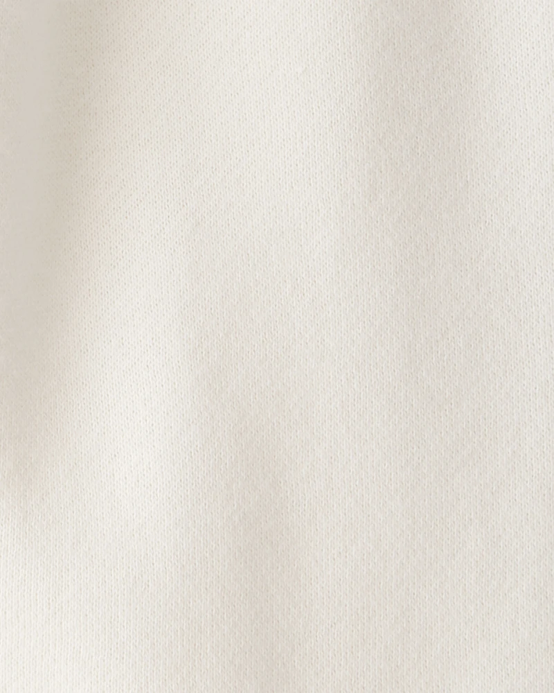 Baby Girl Drawstring Joggers - Cream