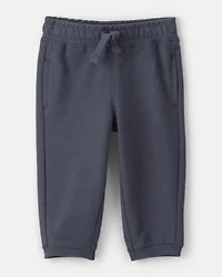 Baby Pull-On French Terry Joggers - Navy