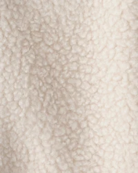 Baby Boy Color Block Fleece Zip-Up Jumpsuit - Cream/Blue