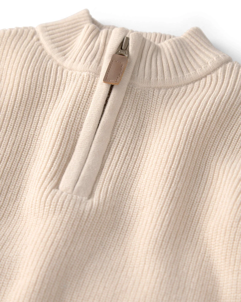 Baby Organic Cotton Quarter-Zip Pullover