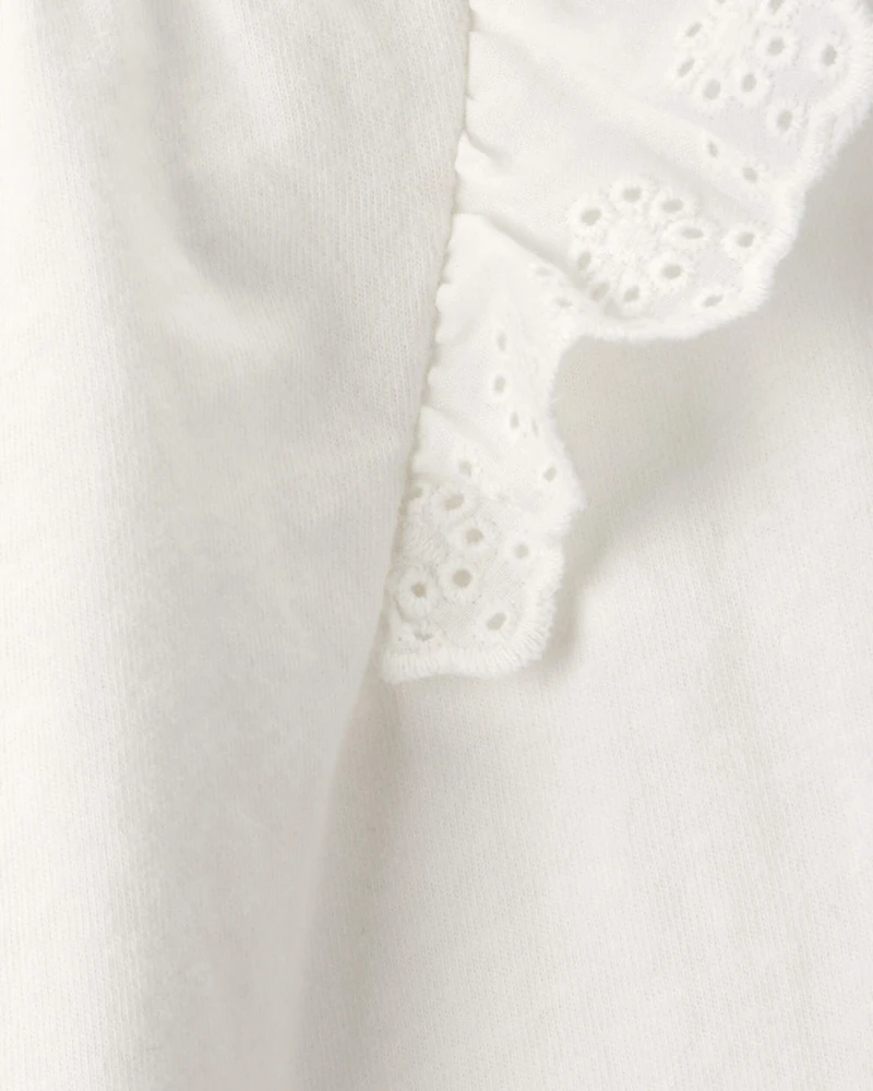 Baby Girl Eyelet-Sleeve Top - Ivory