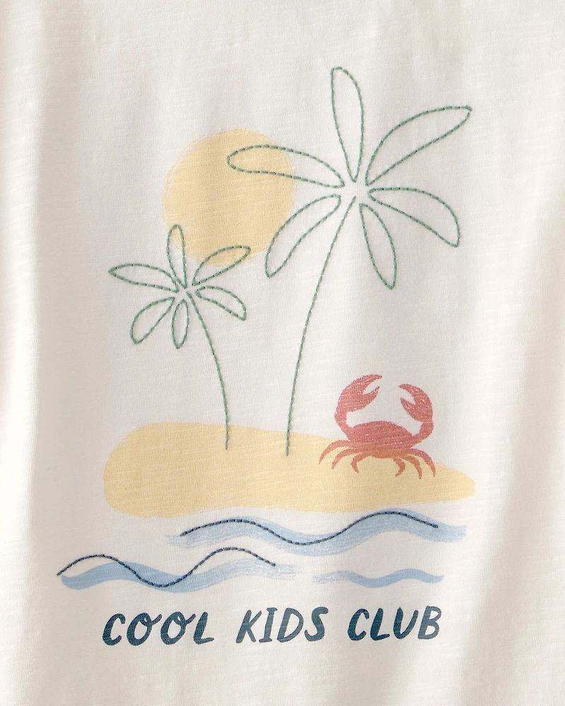Kids Organic Cotton 'Cool Kids Club' Tee