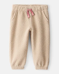 Baby Girl Cozy Jogger Pants - Brown