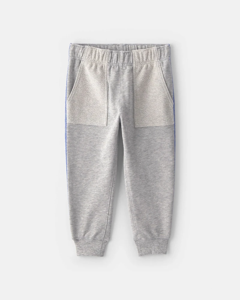 Toddler Boy 2-Piece 'Team Player' French Terry Sweatshirt & Pant Set - Grey