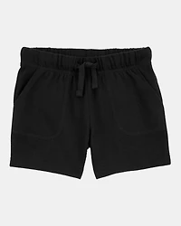 Baby Boy Pull-On French Terry Shorts - Black