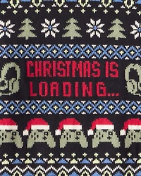 Boys Fair Isle Long-Sleeve Sweater - Black