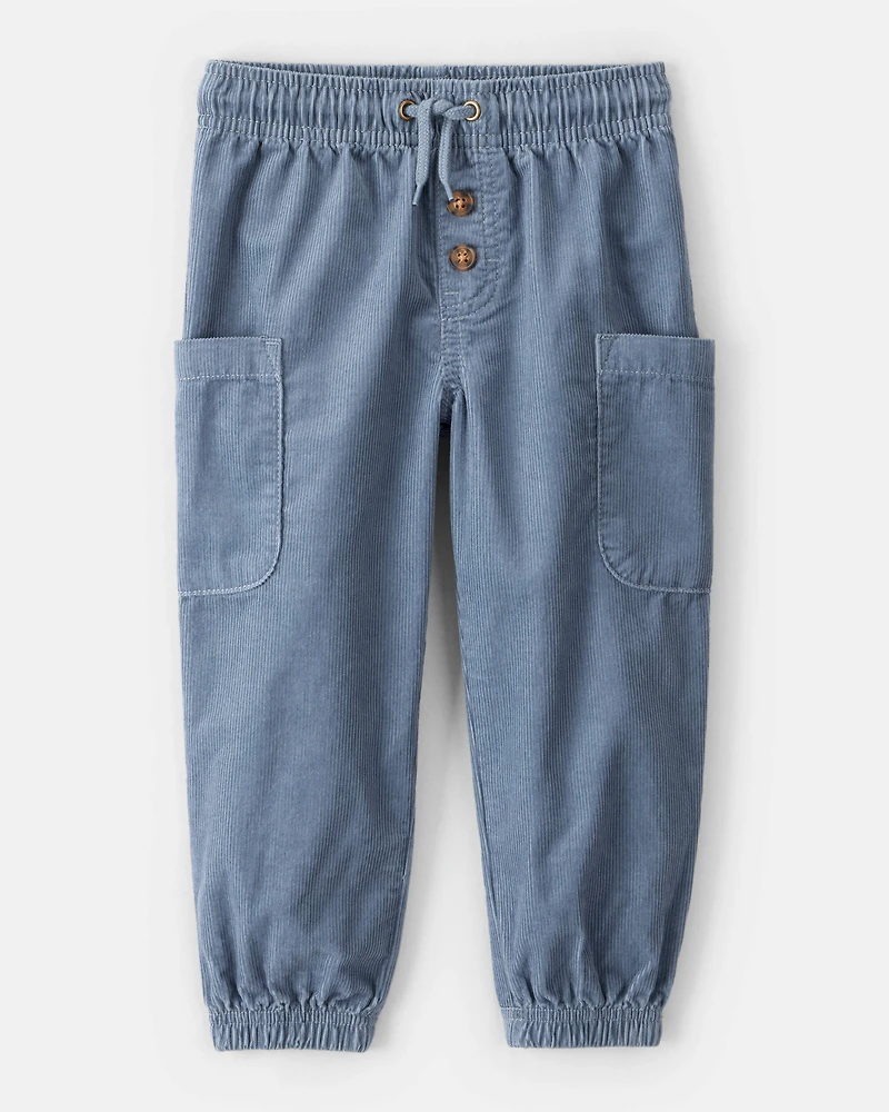 Toddler Boy Corduroy Joggers - Blue