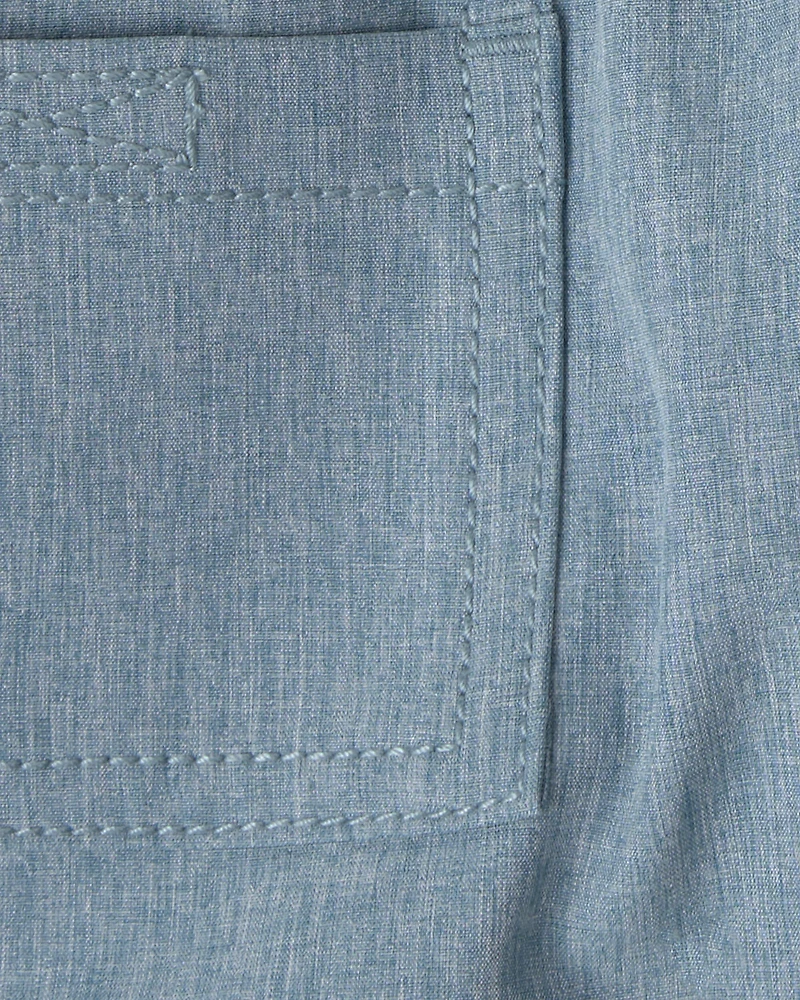 Baby Boy Woven Pocket Shorts - Blue