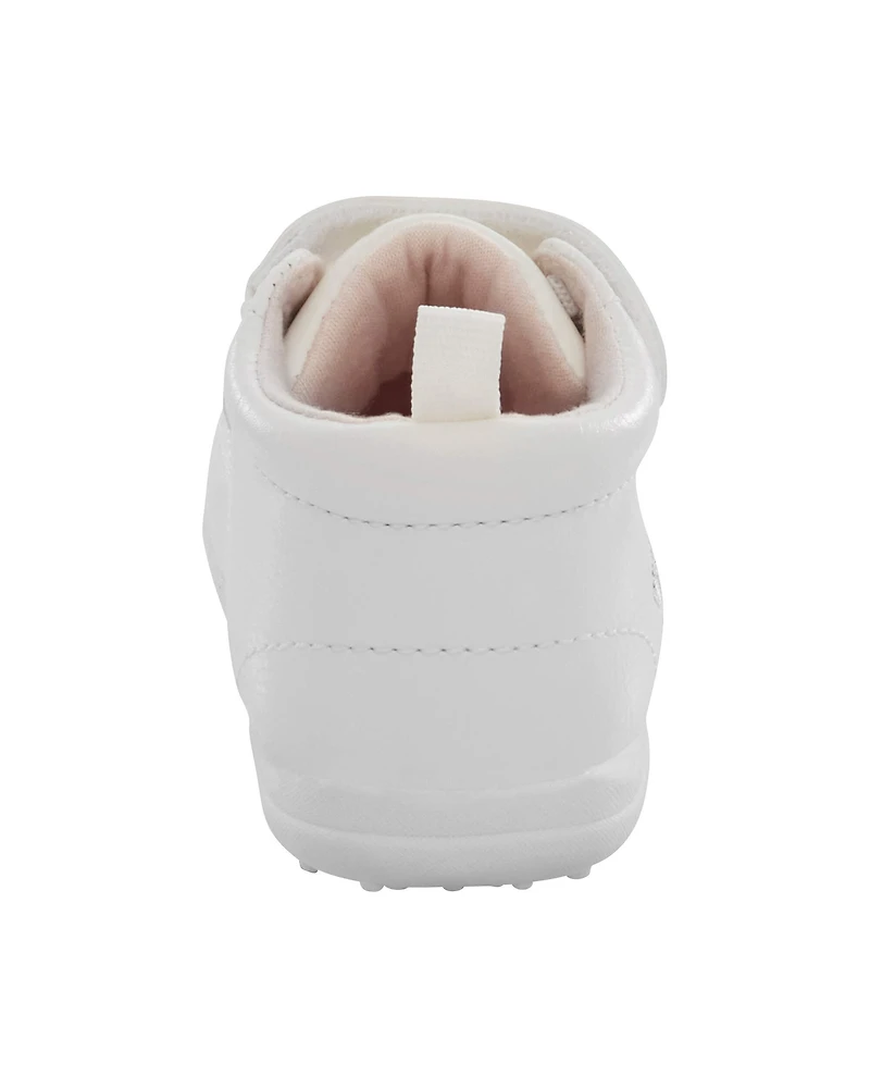 Every Step® First Walker Floral High-Top Sneakers - White