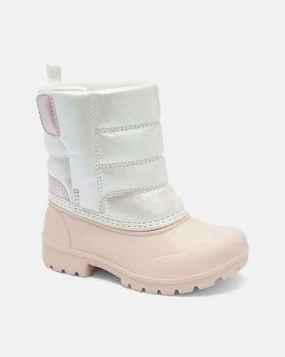 Toddler Girl Snow Boots - Pink/White