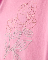 Toddler Girl 2-Piece Floral Top & Skort Set - Pink
