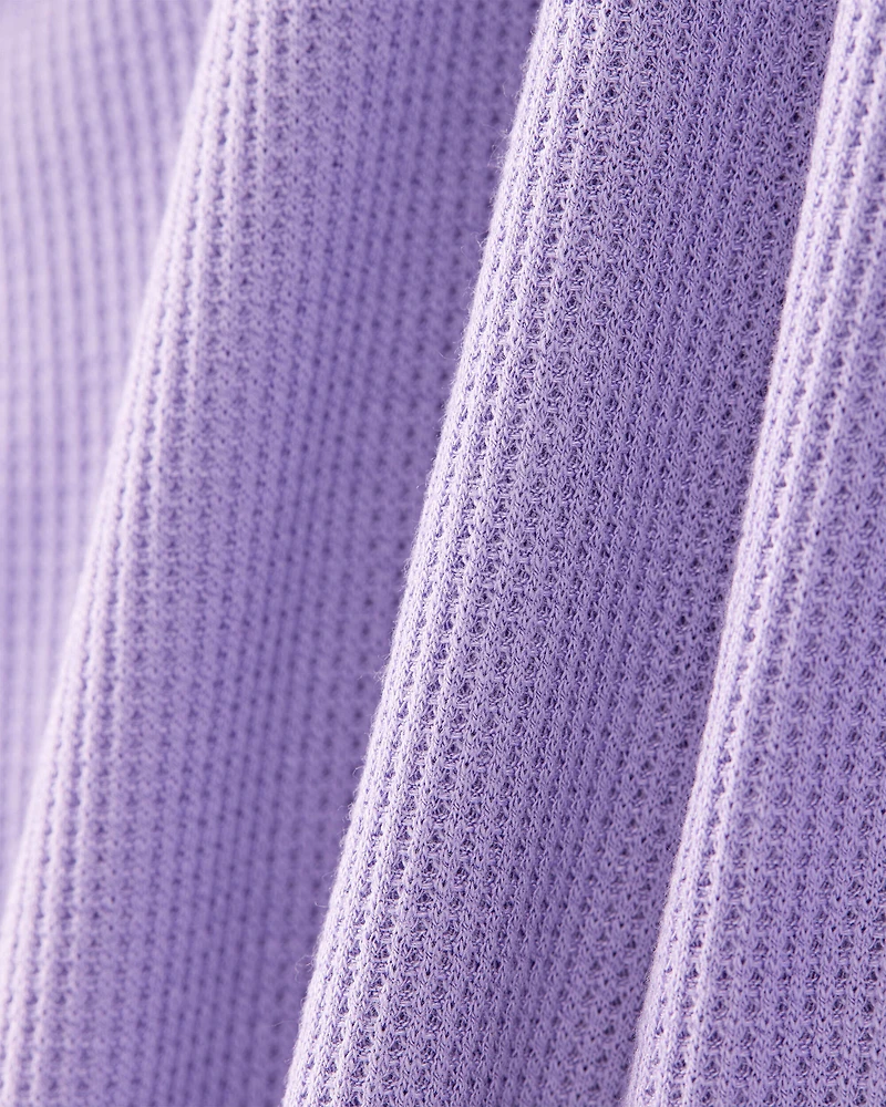 Baby Girl PurelySoft Long-Sleeve 2-Way Zip 1-Piece Pajamas - Purple