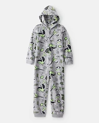 Boys Alligator Fleece Loose Fit 1-Piece Pajamas