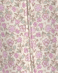 Baby Girl Floral 2-Way Zip Snug Fit Sleep & Play Pajamas - Pink/Ivory
