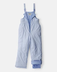 Girls 2-Piece Tie Dye Hooded Snowsuit Jacket & Bib Set - Blue