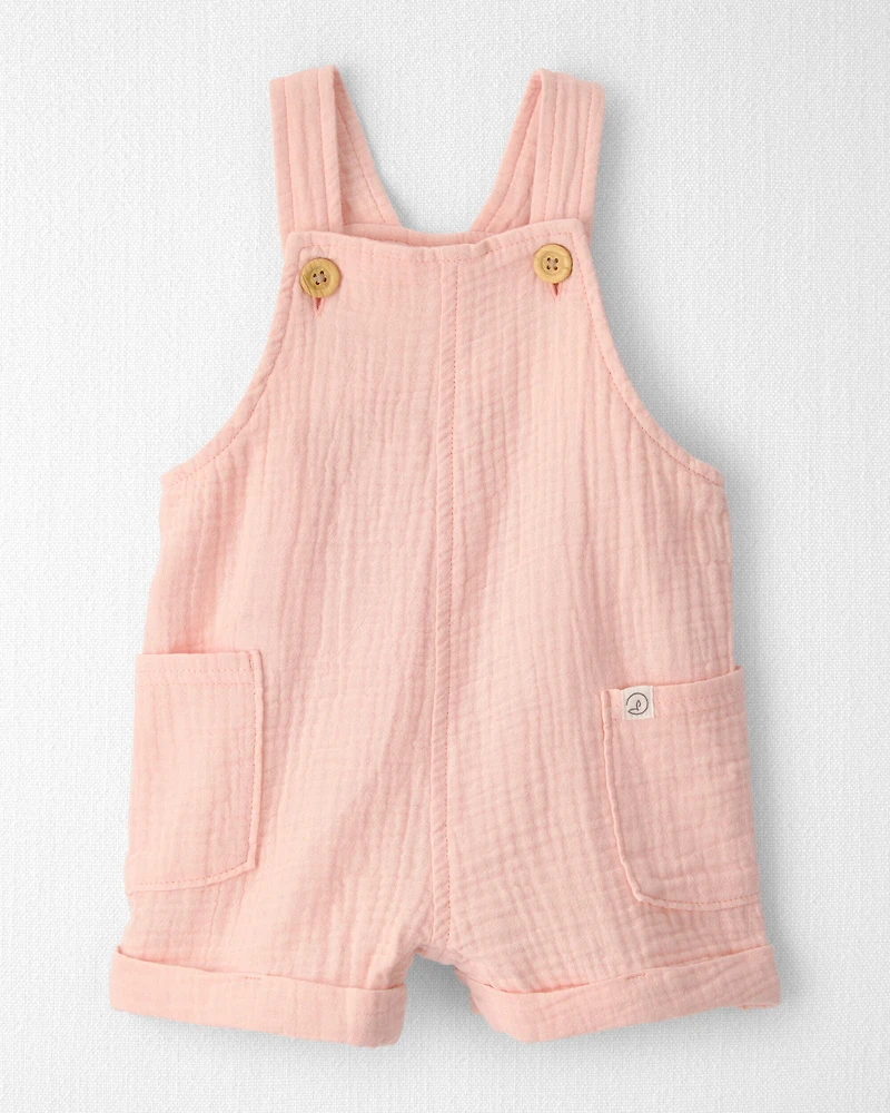 Baby Girl Organic Cotton Gauze Shortalls