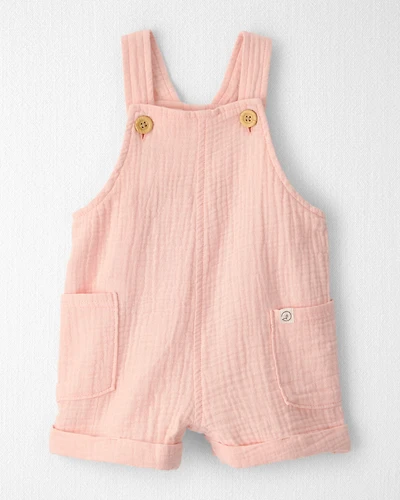 Baby Girl Organic Cotton Gauze Shortalls