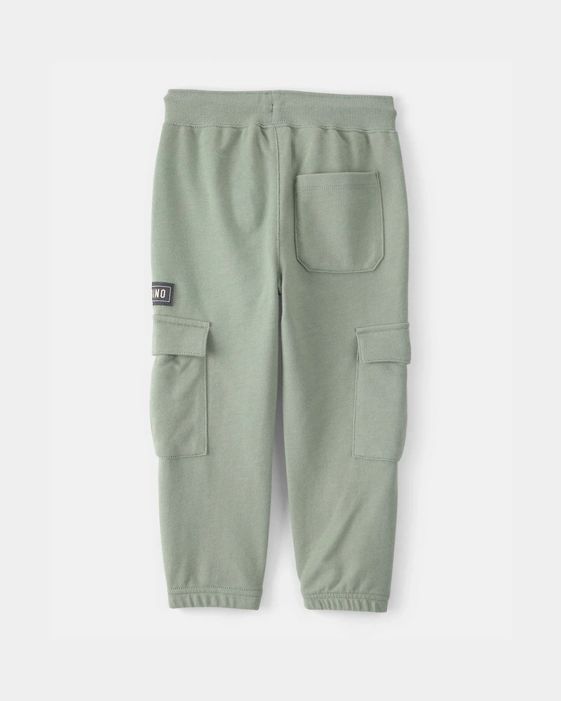 Toddler Boy 2-Piece Dinosaur French Terry Pullover Sweatshirt & Cargo Joggers Set