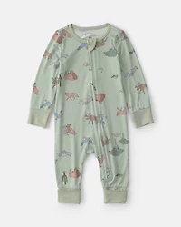 Baby Boy Desert PurelySoft™ 2-Way Zip Sleep & Play Pajamas - Green