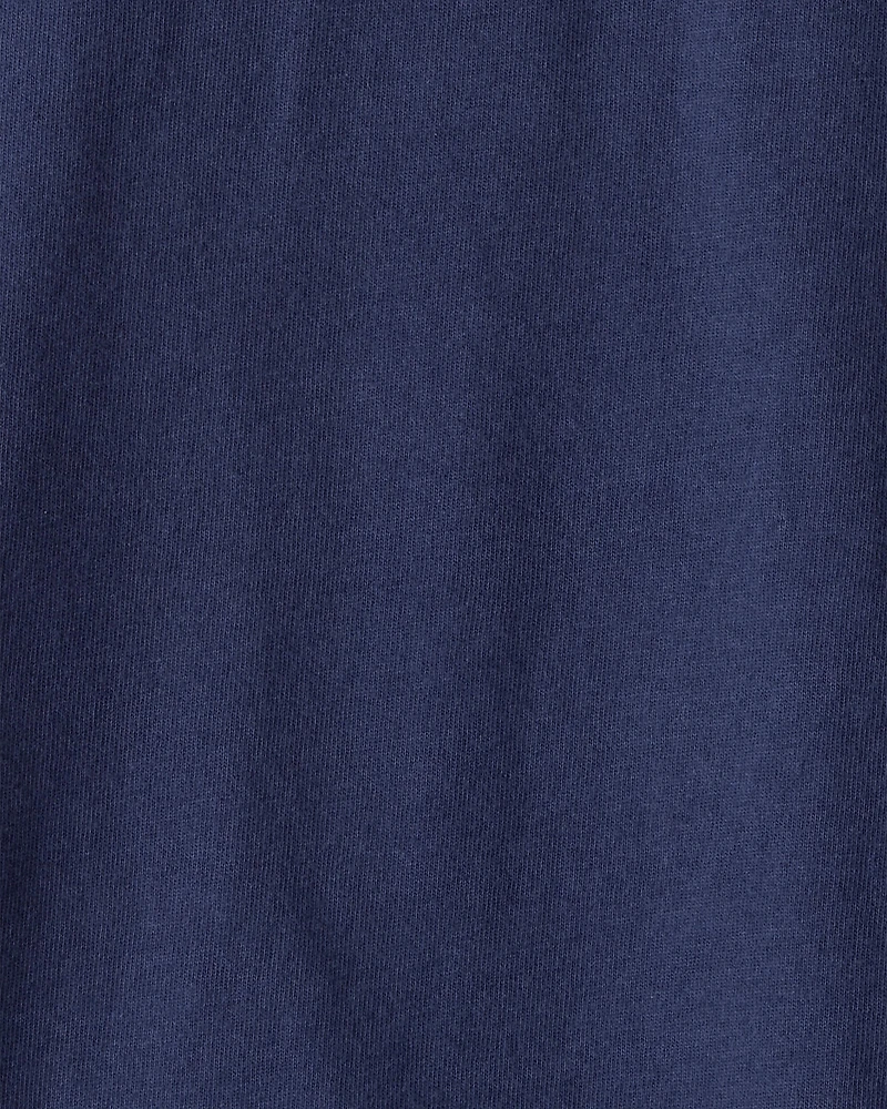 Toddler Boy Short-Sleeve Henley Tee - Navy