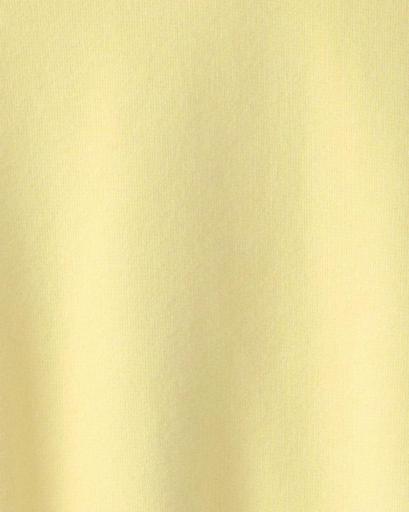 Girls French Terry Hoodie - Yellow