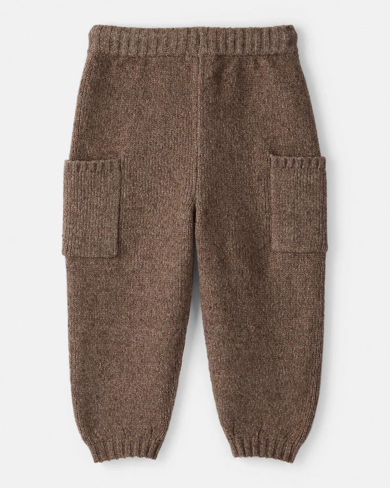 Toddler Pull-on Sweater Knit Joggers - Brown